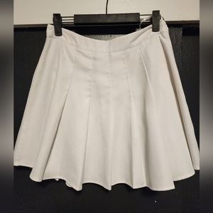 White skirt pleated tennis cheerleading mini